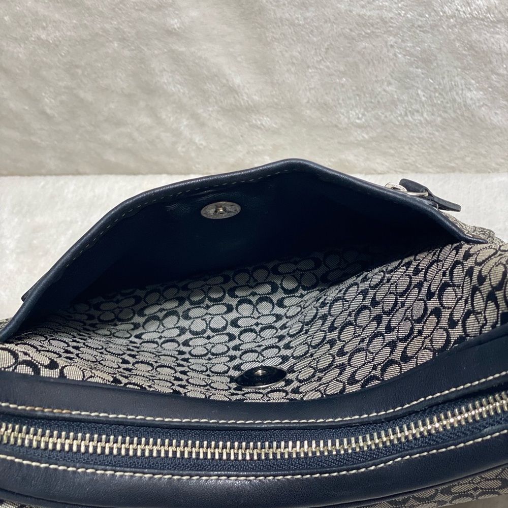 COACH Y2K 2002 Vintage Grey Mini Signature C Soho Hobo Jacquard Shoulder Bag - Picture 7 of 14